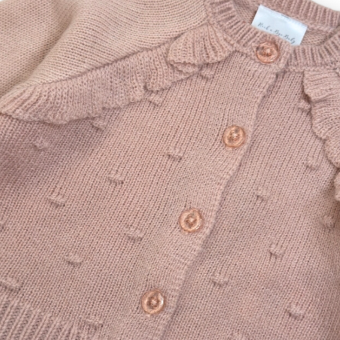 Dusty Pink Button Up Knitted Cardigan