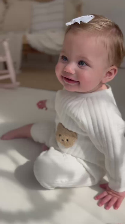 The Teddy Bear Boucle Wrap Baby Grow Romper