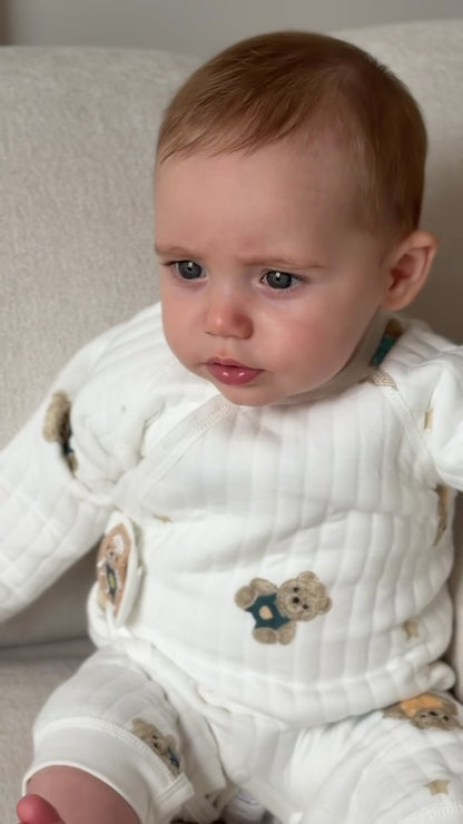 The Charming Bear Boucle Wrap Baby Grow Romper