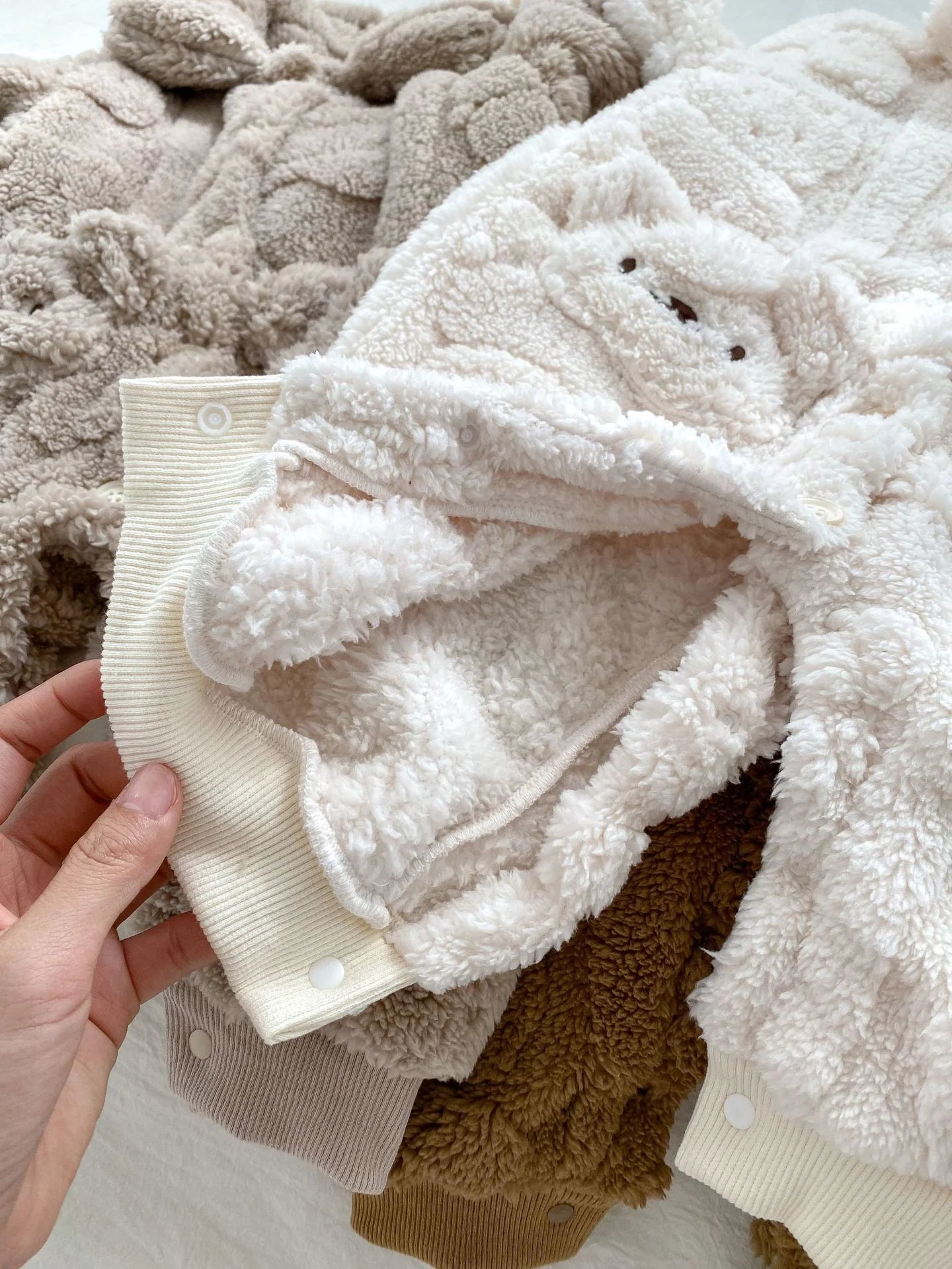 The Fur Bear Lining Fluffy Coat Romper