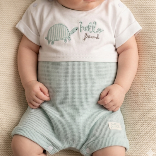 Hello Turtle Friend Outfit Set